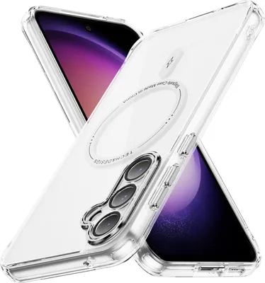 Produktbild von Magnetisch Klare Hülle für Samsung Galaxy S23 FE, Kompatibel mit MagSafe, Hybrid Stoßfeste Handyhülle Transparent