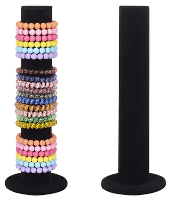 Produktbild von Schmuckhalter Schmuckständer Schmuckturm - Samt - Für Armbänder und Ketten - Schmuckaufbewahrung