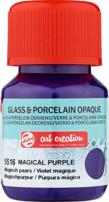 Productafbeelding van Talens Art Creation, glazen en porseleinverf, dekkende fles, 30 ml, Magischpurper, 5516