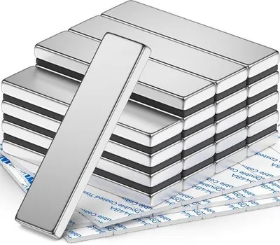 Produktbild von Starke Neodym-Magneten 40x10x3mm, robuster Stabmagnet, doppelseitig klebend, ideal für Garage, Küche, Büro