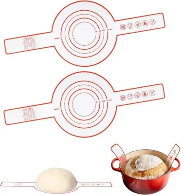 Image de Tapis en silicone pour cocotte en fonte, rouges, 2 pièces, polyvalents