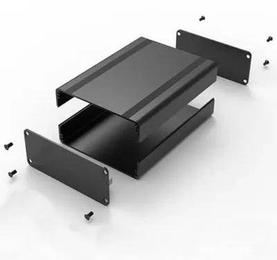 Produktbild von Aluminiumgehäuse - Trennschalenentwurf für elektronische Kühlung - 38 x 88 x 100mm