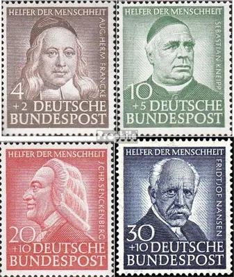 Produktbild von Briefmarken BRD (BR.Deutschland) 1953 Mi 173-176 (kompl.Ausg.) postfrisch Helfer der Menschheit (IV)