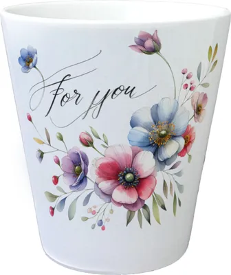 Produktbild von Blumen für dich Deko Blumentopf mit Spruch For You