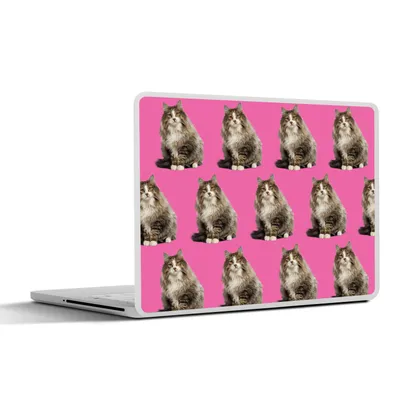Produktbild von MuchoWow® Laptop Aufkleber Sticker Cover Tier - Muster - Rosa 30x21 cm - Sticker für Laptop - Selbstklebend