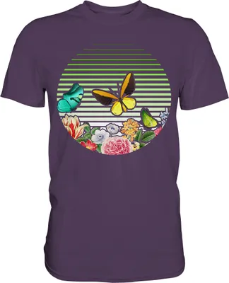 Produktbild von Garten Schmetterlinge T-Shirt – Urban Purple / XL