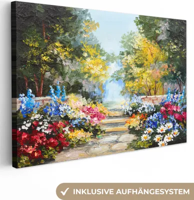 Obrázek produktu pro OneMillionCanvasses® - Obrazy na plátně - Malba - Květiny - Příroda - Olejomalba, nástěnná malba, nástěnné dekorace Obývací pokoj, 120x80cm