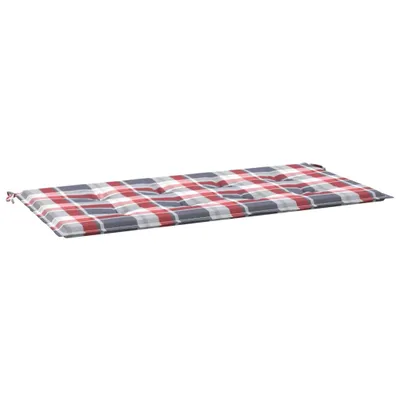 Produktbild von Gartenbank-Auflage Rot Karomuster 120x50x3 cm Oxford-Gewebe