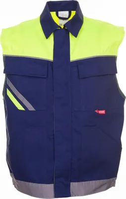 Produktbild von Planam Weste Visline, Gr. L marine/gelb/zink