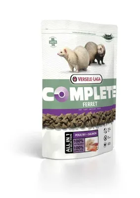 Obrázek produktu pro Versele-Laga Ferret 750g, Snack, 750 g, Vitamín D3, Vitamín E, Poultry (chicken 42%, turkey 6%, duck 2%), Potatoes, Animal fat, Peas, Beet pulp, Cellulose (1%),..., 750 g