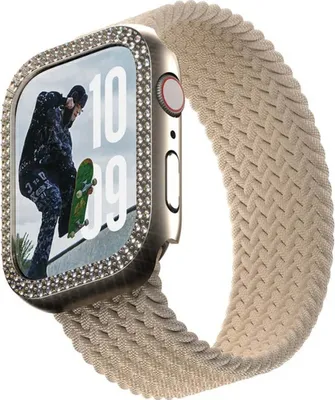 Productafbeelding van SAFE Bling Bumper, gouden beschermhoes voor Apple Watch, model 10/46mm