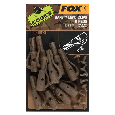 Produktbild von Fox Edges Camo Size 7 lead Clip + Pegs - 10 Leadclips