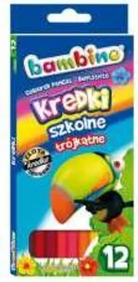 Produktbild von Kredki szkolne Bambino drewniane trójkątne 12 kolorów