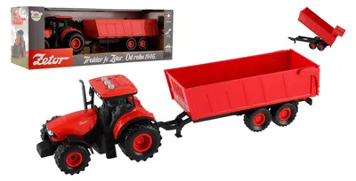 Produktbild von Traktor Zetor mit Walze Kunststoff 36cm auf Schwungrad auf Fledermaus. mit Licht und Ton
