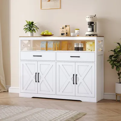 Obrázok produktu pre Kuchynská skrinka s pracovnou doskou, 140 cm, biela. Komoda s 2 dvierkami a 2 zásuvkami