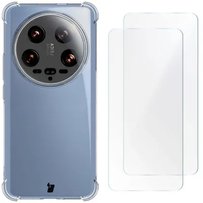 Produktbild von Bizon Case Clear Pack Hülle + 2x Bildschirmfolie Xiaomi 14 Ultra klar