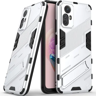 Obrázek produktu pro Armor Case pro Xiaomi Redmi Note 12S 4G, Hybridní nárazuvzdorné ochranné pouzdro z PC TPU s funkcí stojánku, oranžové