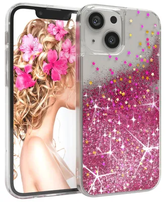 Produktbild von EAZY CASE - Glitzer Hülle kompatibel mit Apple iPhone 13 Mini Glitzer Schutzhülle, Soft Case, Backcover Transparent mit Motiv