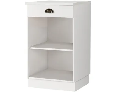 Produktbild von Schrank mit 1 Schublade und 2 offenen Räumen in Weißkiefer