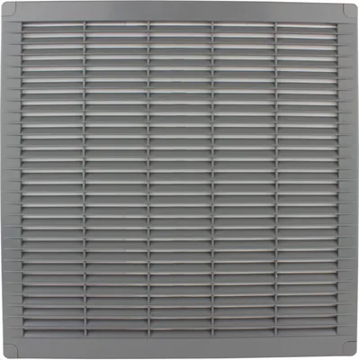 Produktbild von Lüftungsgitter Abluftgitter Lamellengitter Gitter Zuluft Abluft Belüftung Entlüftung Kunststoff eckig 350 x 350 mm grau