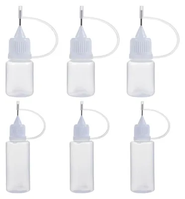 Präzisions-Doseerflaschen 6er-Set, 5 ml/10 ml, Kunststoff, weiss