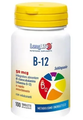 Produktbild von Nahrungsergänzungsmittel LongLife B-12, 50 mcg, 100 Tabletten