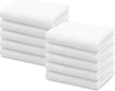 Produktbild von 10er Set Seiftücher 100% Baumwolle, 30x30 cm, Weiß
