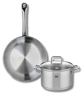 Image de Ensemble de 1 Poêle de cuisson 28 cm et 1 faitout 20 cm Elo Profi Citrin