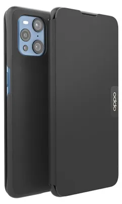 Obrázek produktu pro Oppo, pouzdro pro Oppo Find X3 Pro Folio Flip Cover s držákem karet, černé
