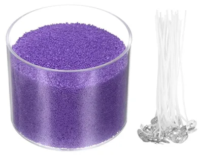 Zdjęcie produktu dla Wosk do świec, fioletowy, 400g, z dodatkiem 30% barwnika, idealny do projektów DIY