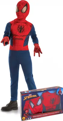 Produktbild von Klassischer Spider Man Kinder-Lizenzkostüm blau-rot-schwarz - 92/104 (3-4 Jahre)