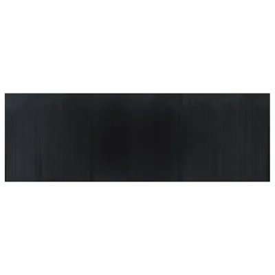 Produktbild von vidaXL Teppich Rechteckig Schwarz 100x300 cm Bambus