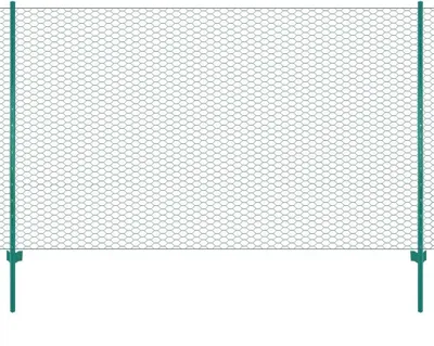 Produktbild von Maschendrahtzaun mit Pfosten Stahl 25 x 1,5 m Grün