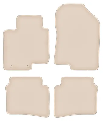 Produktbild von DURBAN Beige Velours-Fußmatten-Set für Hyundai Bayon Crossover (2021-)
