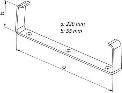 Produktbild von Kanalhalter UMP, 220 x 55 mm, 2 Stück 0662