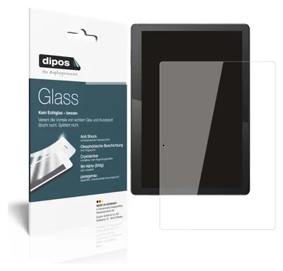 Produktbild von 2x Schutzfolie für Lenovo Tab M10 - Anti-Shock 9H Folie dipos Glass Kunststoffglas