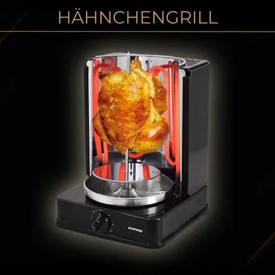 Produktbild von Syntrox Zirkulon Vertikalgrill 1400 W mit 7 Spießen und Timer