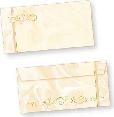Produktbild von Briefumschläge creme (50 Stück) Elegante DIN lang Kuverts Umschläge für Einladungen Hochzeit