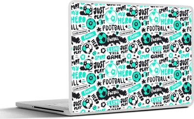 Produktbild von MuchoWow® Laptop Aufkleber Sticker Cover Muster - Fußball - Sport - Jungen - Kinder - Kinder 30x21 cm - Sticker für Laptop - Selbstklebend