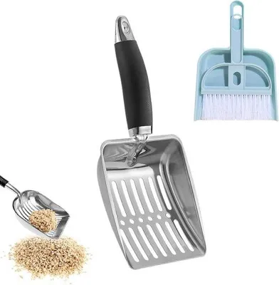 Produktbild von Kattenschaufel aus Metall - Schaufel zum Bürsten der Kattenausgänge - 1 Stück