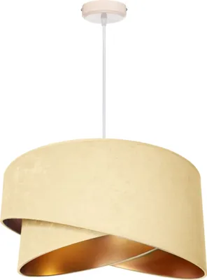 Produktbild von Hängelampe Pendellampe Lampenschirm aus Velours Ecru Esszimmerlampe, Wohnzimmer, Küchenlampe aus Serie N131 (N131-E)