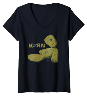 Image de T-shirt Damen Korn avec col en V. T-shirt avec col en V