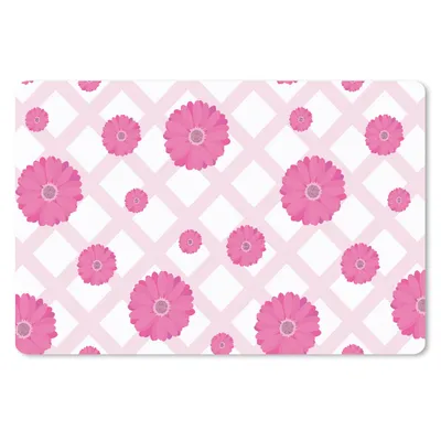 Produktbild von MuchoWow® Schreibtischunterlage Blumen - Muster - Pastell 60x40 cm - XXL Mauspad - Großes Mauspad