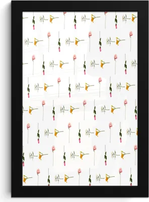 Produktbild von MuchoWow® MuchoWow® Gerahmtes Poster Blumen - Farben - Pastell 20x30 cm - Poster mit zchwarzem Bilderrahmen - Drucken - Bilder Poster im Rahmen