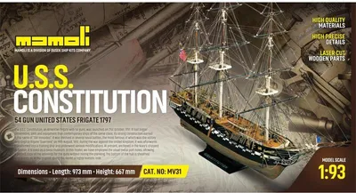 Produktbild von MAMOLI USS Constitution 1:93 Bausatz