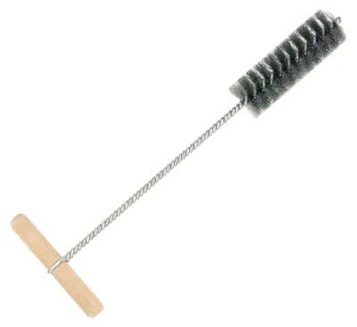 Isolbau Stahl-Bohrlochbürste M20 Ø 20 mm Rundbürste mit Holzgriff Reinigungsbürste Bohrloch