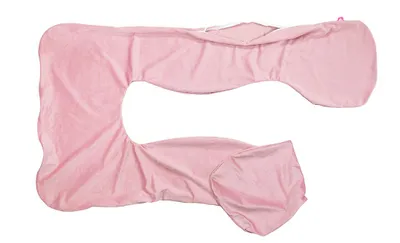 Produktbild von Samtkissenbezug für BabyUniverse Schwangerschaftskissen Typ U - Puderrosa