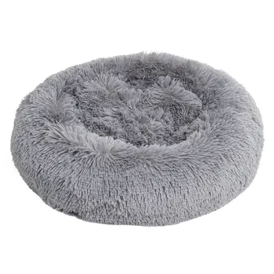 Obrázek produktu pro SLEEPING SOFA Cat Bed Donut Round Fluffy Plyš s okrajem PABLO Grey L
