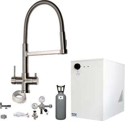 Produktbild von Sprudel Tafelwassergerät BieTal® BT-30U 5-Wege Wasserhahn mit Brause & 6Kg CO2