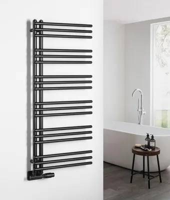 Produktbild von Aqualine POSEIDON Badheizkörper 450x1140mm, Schwarz matt